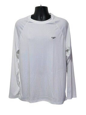 Speedo UPF50+ Easy Long Sleeve Rashguard / Swim Shirt White Men's M